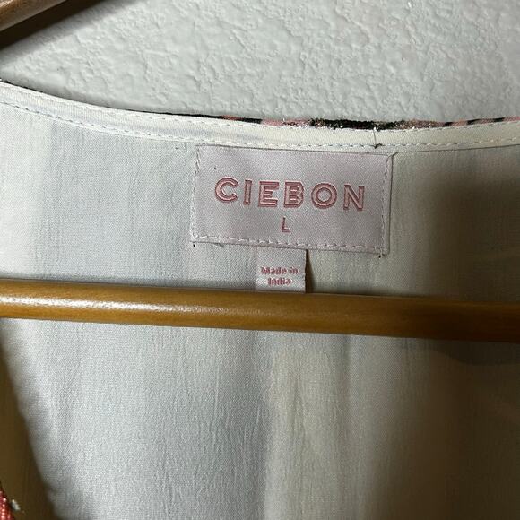 Ciebon Dress Maxi‎ Size L Jennsen Floral Metallic Stretchy Sleeveless Billowy - Picture 5 of 9